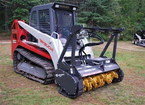 bradco skid steer mulcher attachment|skid steer attachments for tractors.